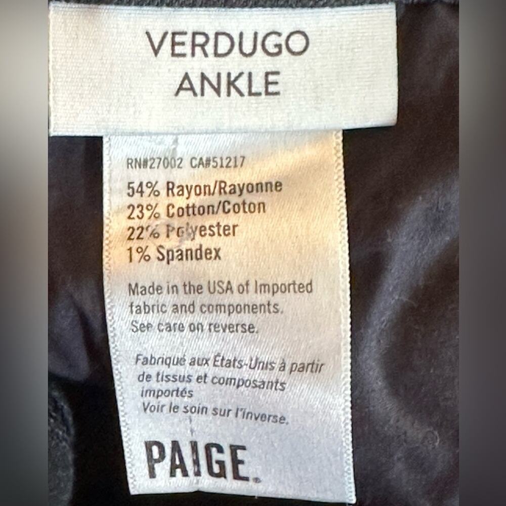 PAIGE JEANS Verdugo Ankle Skinny Jeans Size 27 - Picture 7 of 8
